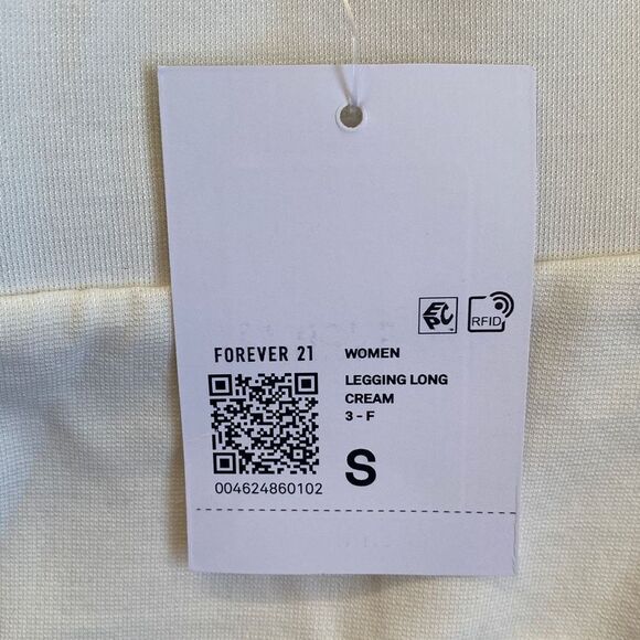 Forever 21 Y2K Cream Long Leggings Vanilla Ankle Slit Bootcut Small 26x30 - Picture 6 of 8